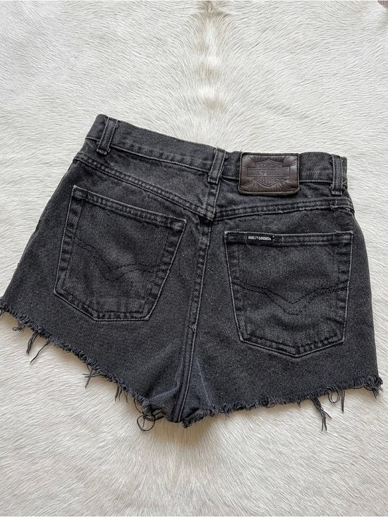 Harley-Davidson Pants - Harley-Davidson Black Denim Cutoff Jean Shorts womens 8